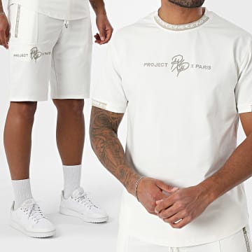 Project X Paris - Ensemble Tee Shirt Et Short Jogging 2210218 2240218 Blanc